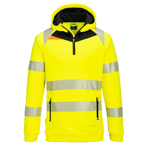 Hi Vis PW DX482 Half Zip Up Hoodie