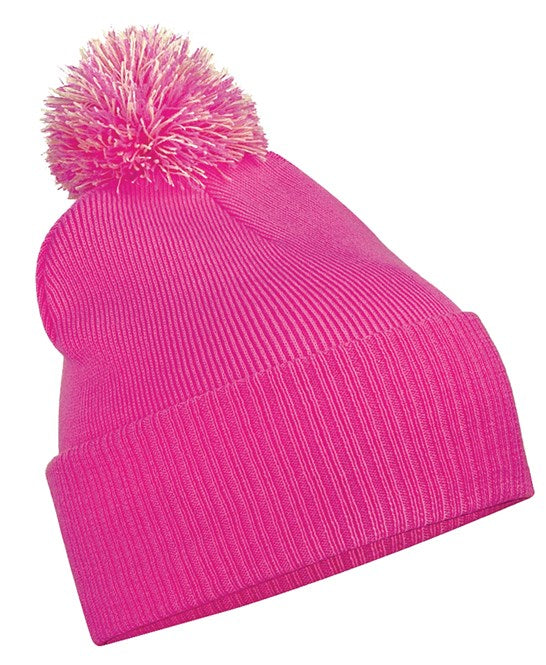 Snowstar Contrast Bobble Hat