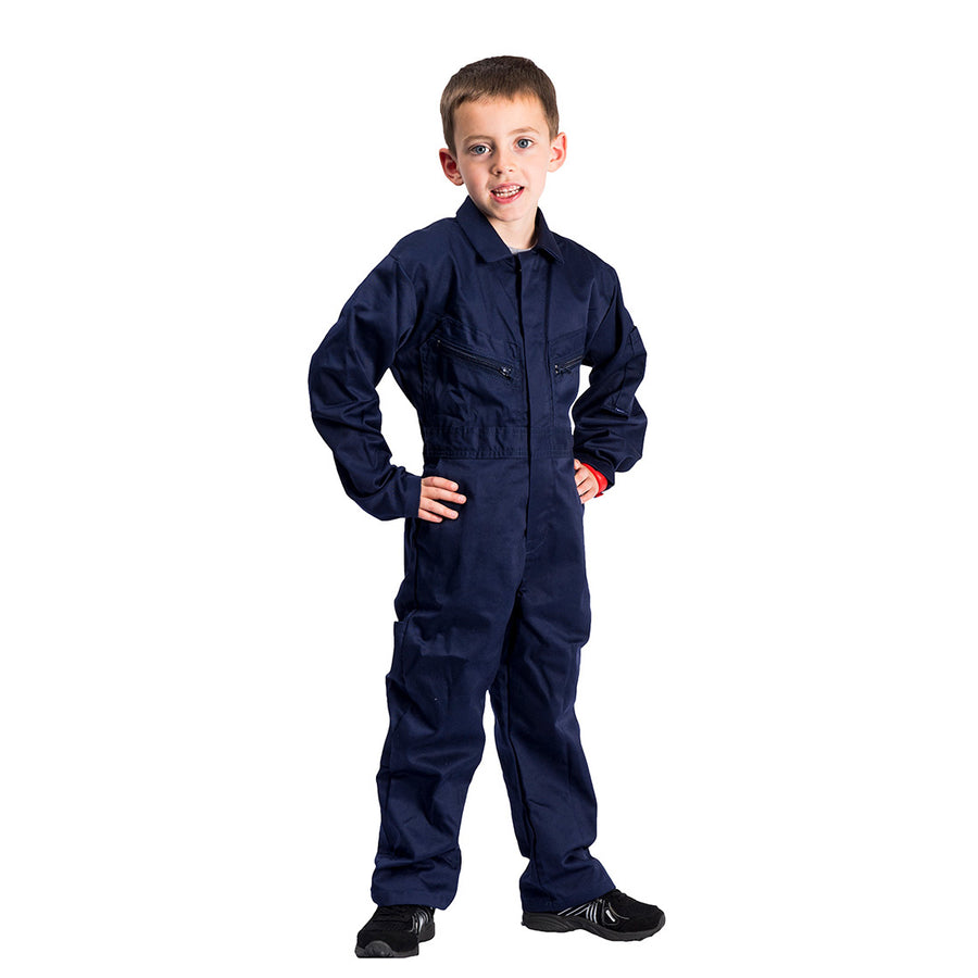 Kids Navy Coverall (Zip Up)