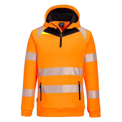 Hi Vis PW DX482 Half Zip Up Hoodie