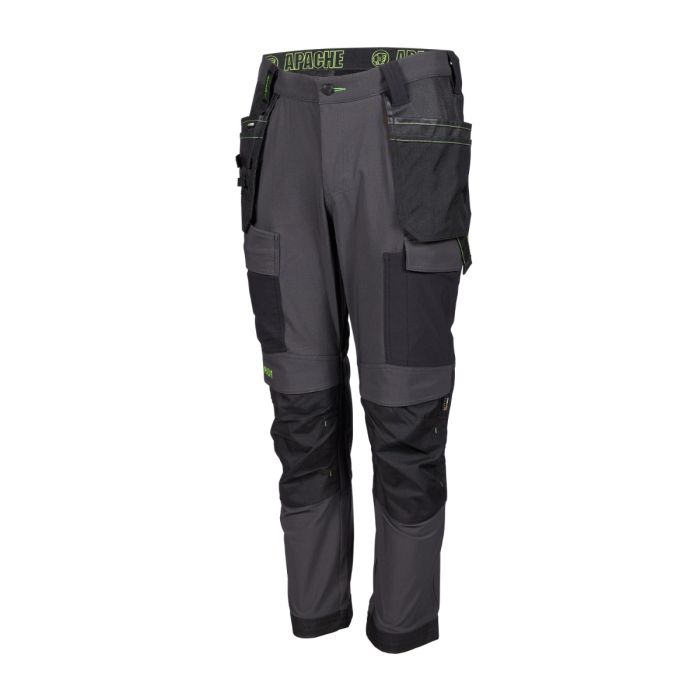 Apache Calgary 4-Way Stretch Work Trouser - Grey/Black