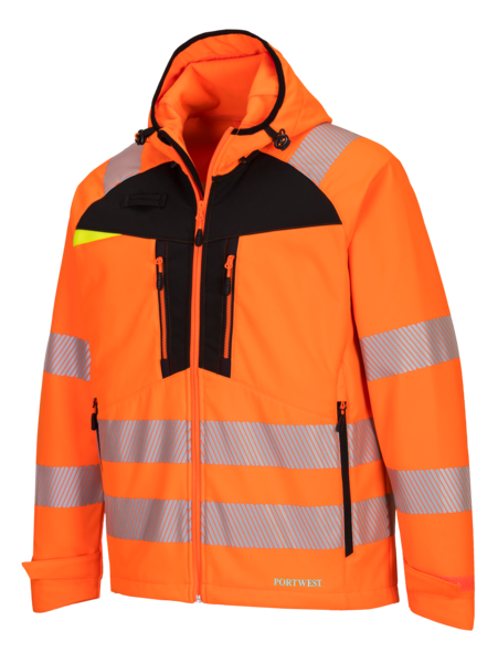 Hi Vis PW DX475 Softshell with Hood